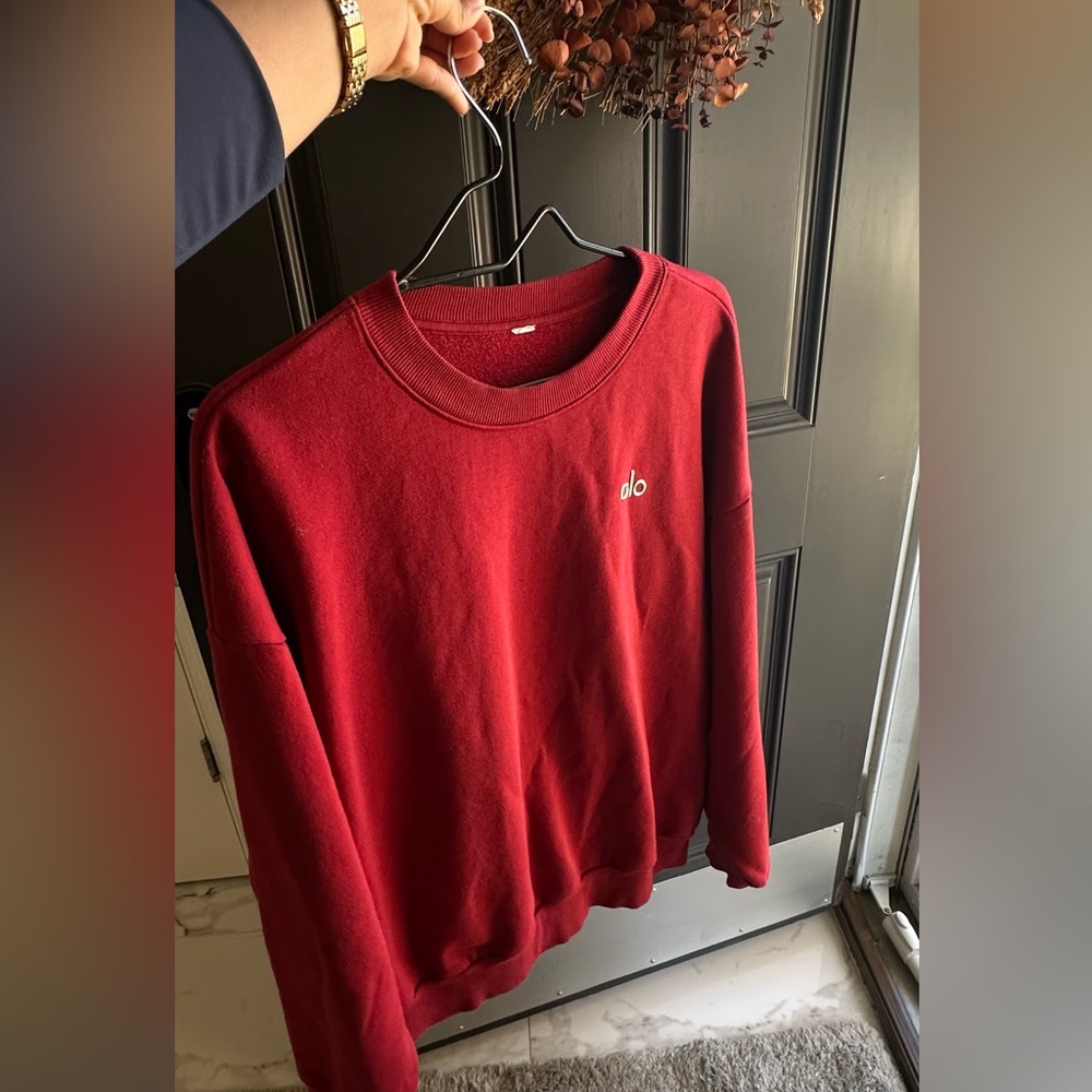 ALO Yoga Red Sweatshirt - Picture 2 of 5